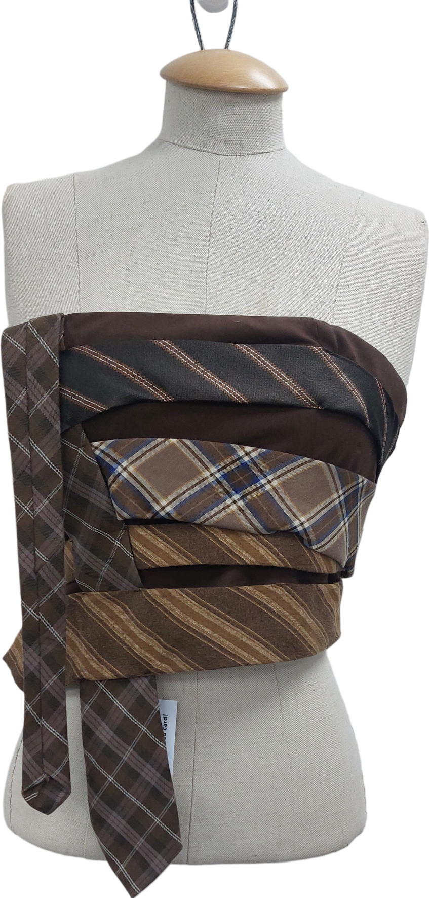 Jaded London Brown All Tied Up Wrap Around Corset Tie Top UK S