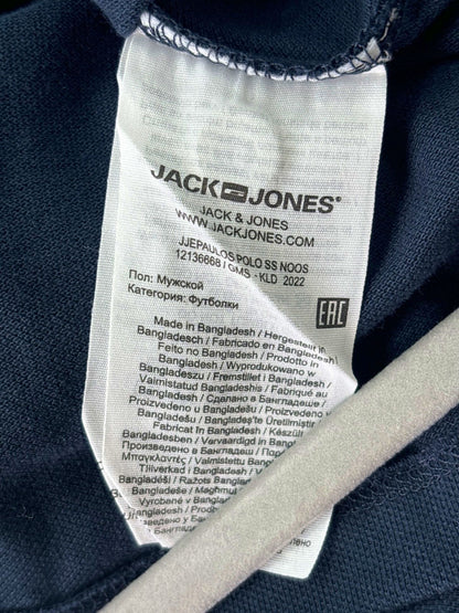 Jack & Jones Navy Logo Polo Shirt UK  L