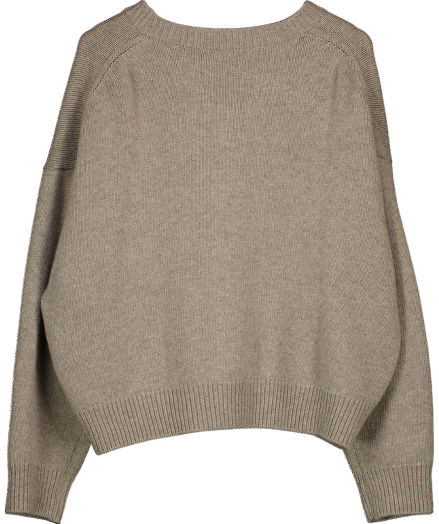 ONE'S TASTE Beige Extra Fine Wool And Cashmere Blend Oversize Cardigan One Size