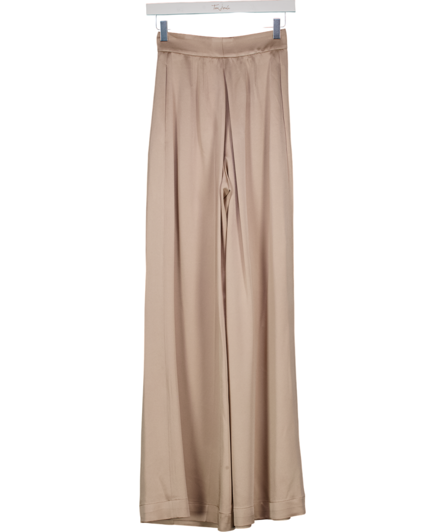 ANNIE OFFICIEL Nude Rosalee Palazzo Trouser Latte Fr36 UK 8