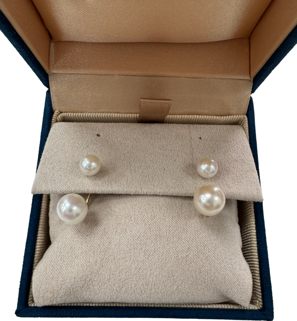 GINGIBERI Real 18k Yellow Gold And Pearl Earrings
