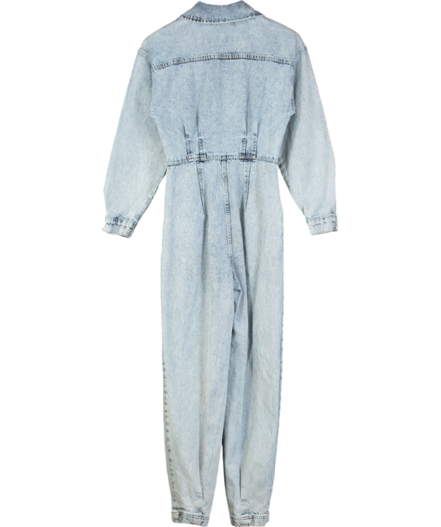 Michelle Keegan Blue Light Denim Jumpsuit UK 8