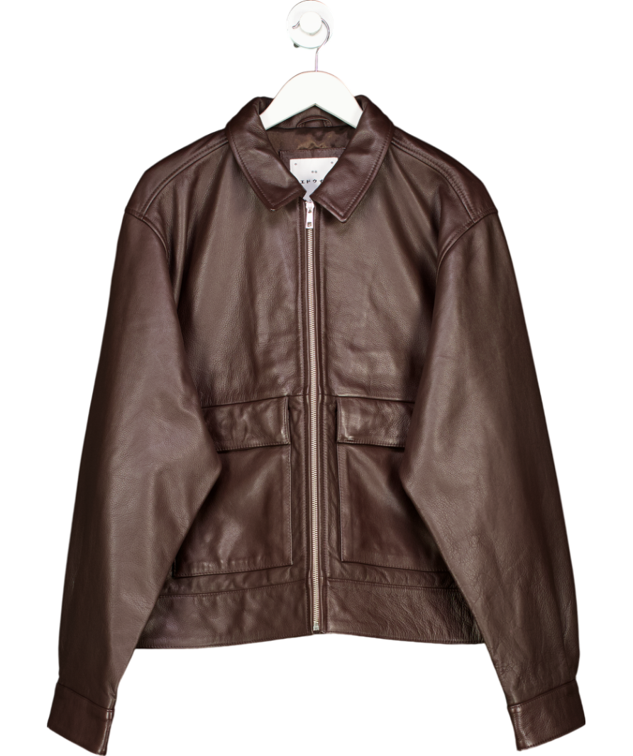 Edwin Brown Dogma Leather Jacket UK M