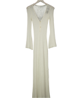T/ALA White La Sirena Multiway Resort Knit Maxi Dress - Coconut Milk UK S