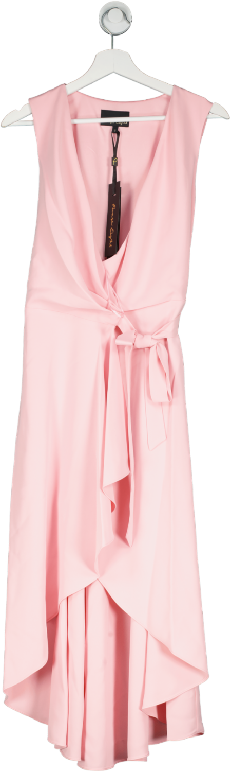 Phase Eight Julissa Sleeveless Ruffle Wrap Midi Dress, Soft Pink BNWT UK 14