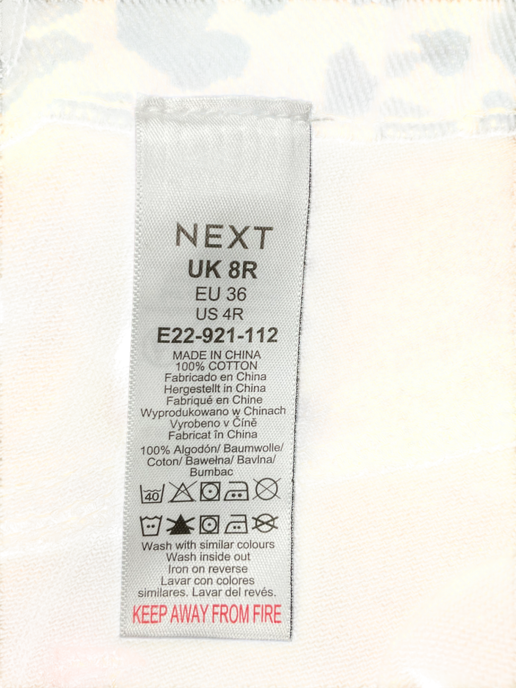 Next Brown Leopard Print Wide Leg 100% Cotton Jeans UK 8