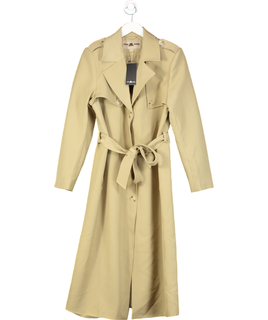 4th arq Beige Aiko Trench Coat Sand UK S