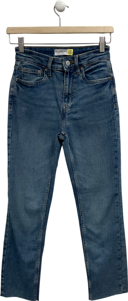 Next Blue Relaxed Slim Fit Mid Rise Jeans UK 6