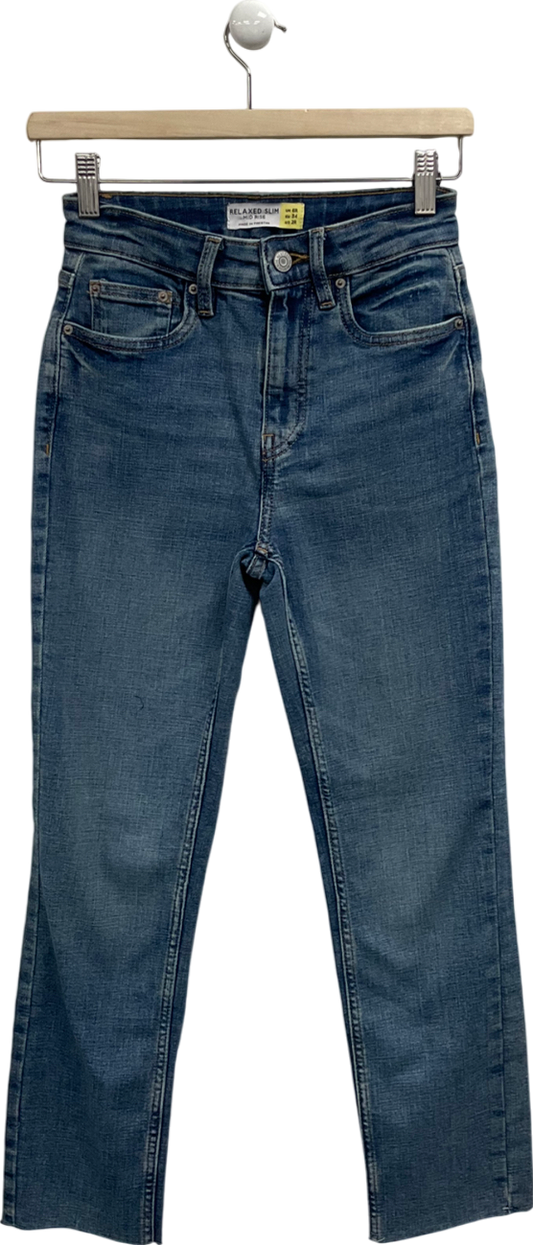 Next Blue Relaxed Slim Fit Mid Rise Jeans UK 6