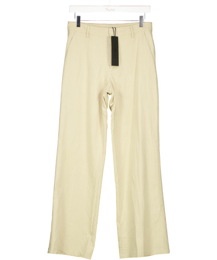 Lioness Cream Elements Wide Leg Trousers UK XS