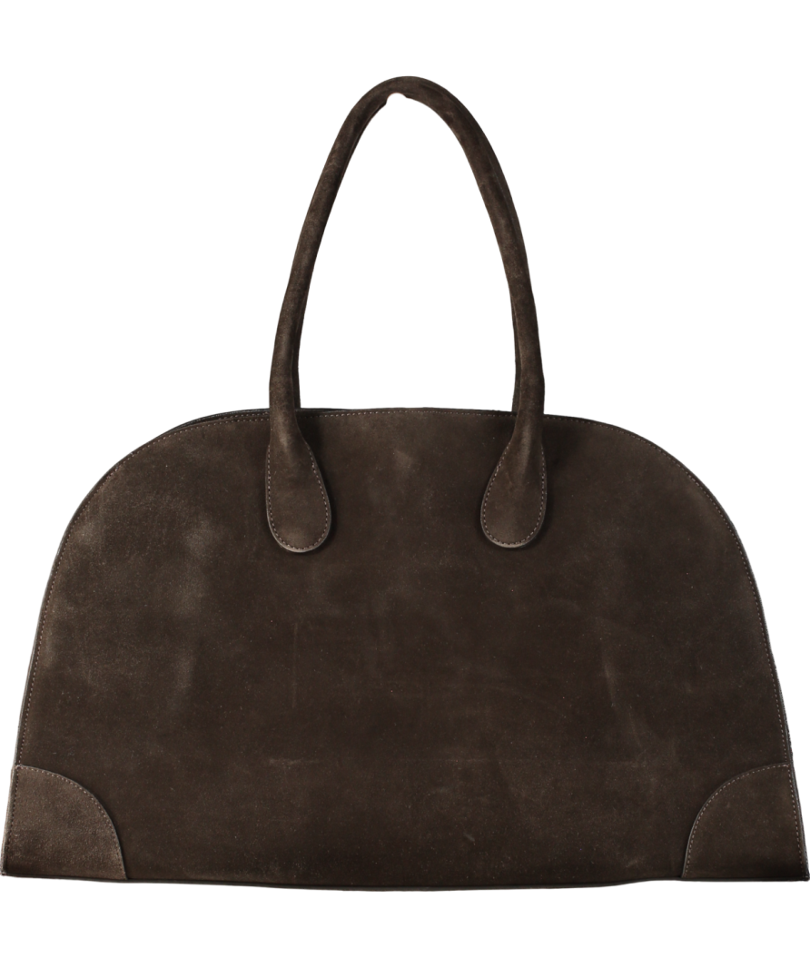 cos Brown Suede leather large Studio Bowling Bag