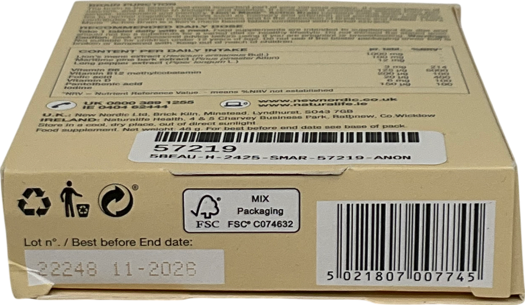 new nordic Lions Mane Active Brain 30ml tablets