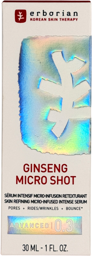 Erborian Ginseng Micro Shot - Advanced 0.3% Skin Refining Micro Infused Intense Serum 30ml
