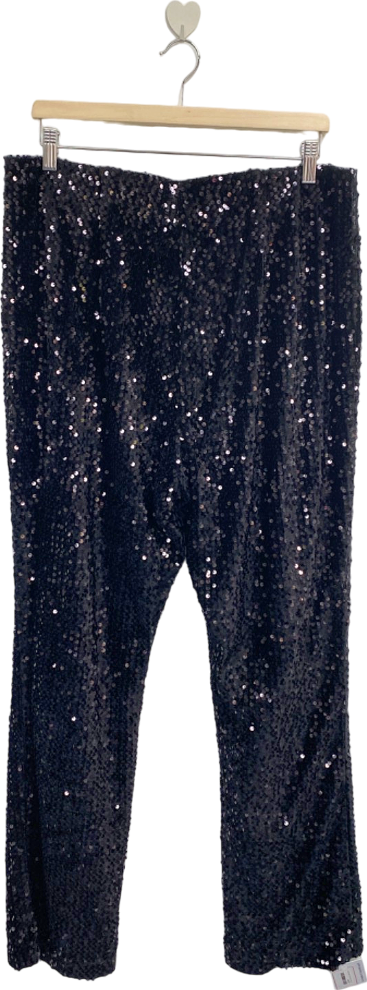 V By Very Black Sequin Leggings UK 18