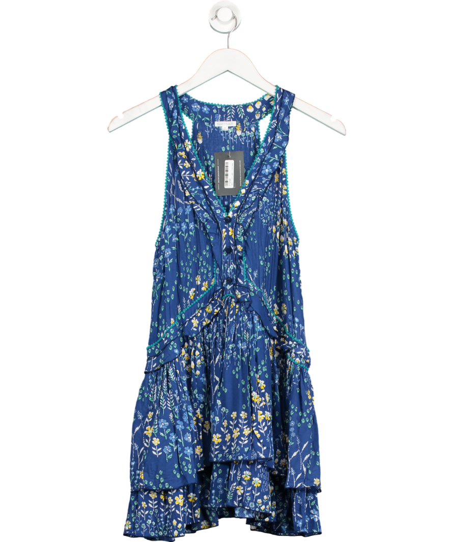Poupette St Barth Blue Mae Mini Dress UK S
