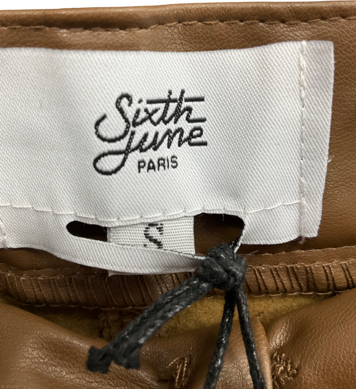 Sixth June Brown Flared Leather Style Trousers UK S