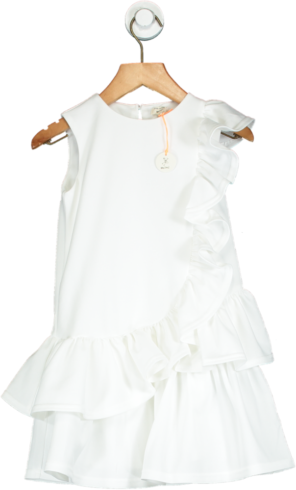 River Island White Ruffle Dress UK 4-5 Yrs