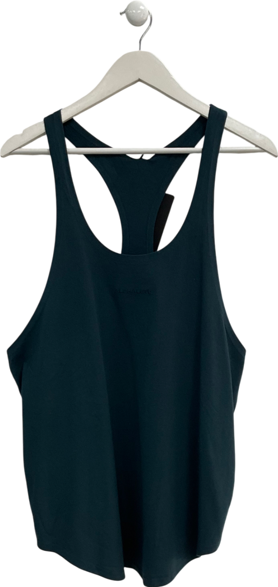 Alphalete Green Logo Stringer Vest UK L