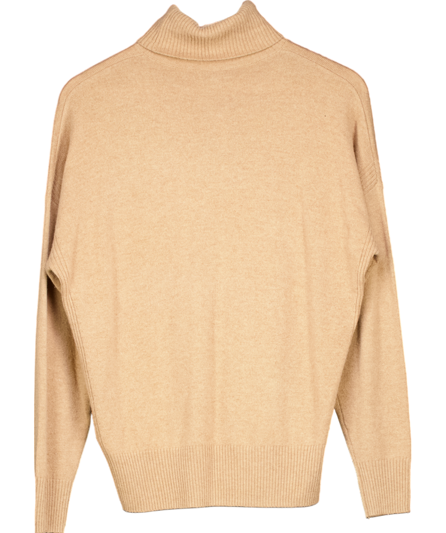 REISS Beige Nova Cashmere Blend Turtle Neck UK XS