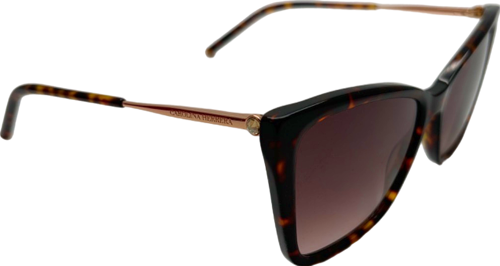 Carolina Herrera Tortoiseshell Cat Eye Sunglasses HER0180/S in Case