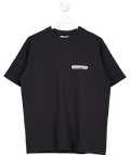 Annie Hood Black Logo Print Cotton T-shirt UK S
