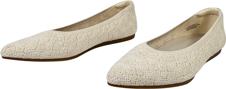Vivaia Cream Pointed-toe Ballet Flats UK 7.5 EU 40.5