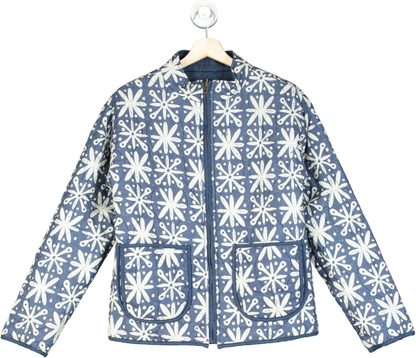 Wyse London Blue Piper Reversible Quilted Jacket UK 8