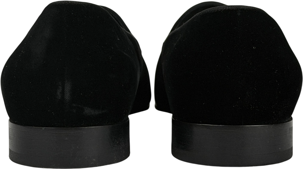 SUITSUPPLY Black Tuxedo Slip-on Cotton Velvet Loafer UK 10 EU 44 👞