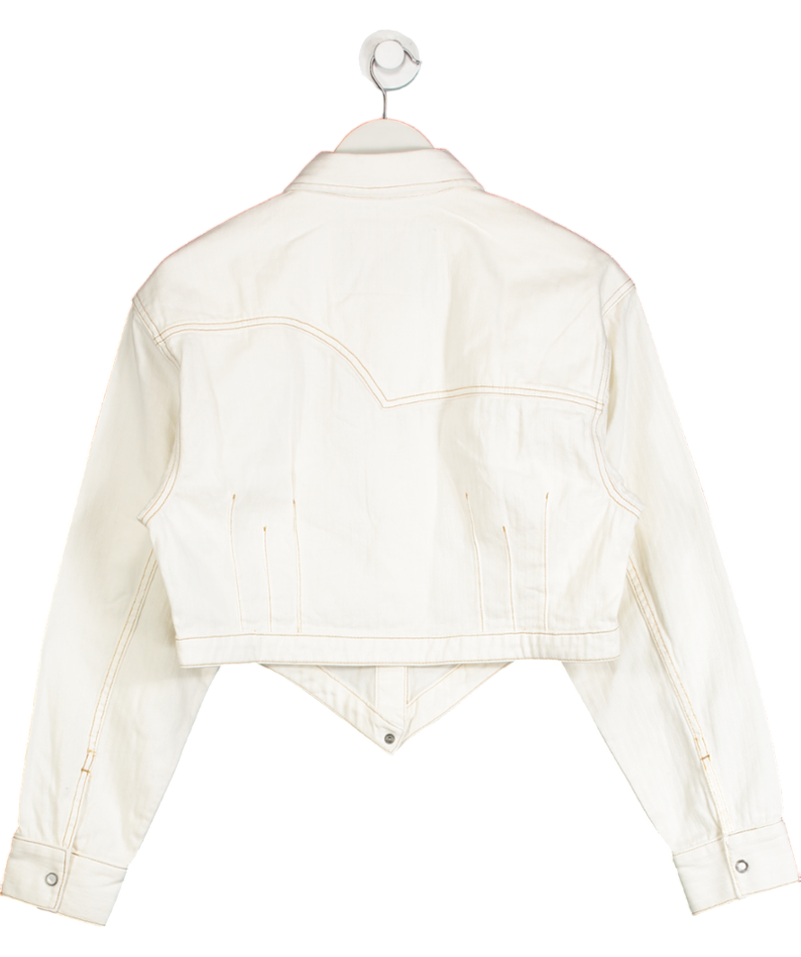 levis White X Adsb Anderson Bell Cinched Waist Jacket UK L