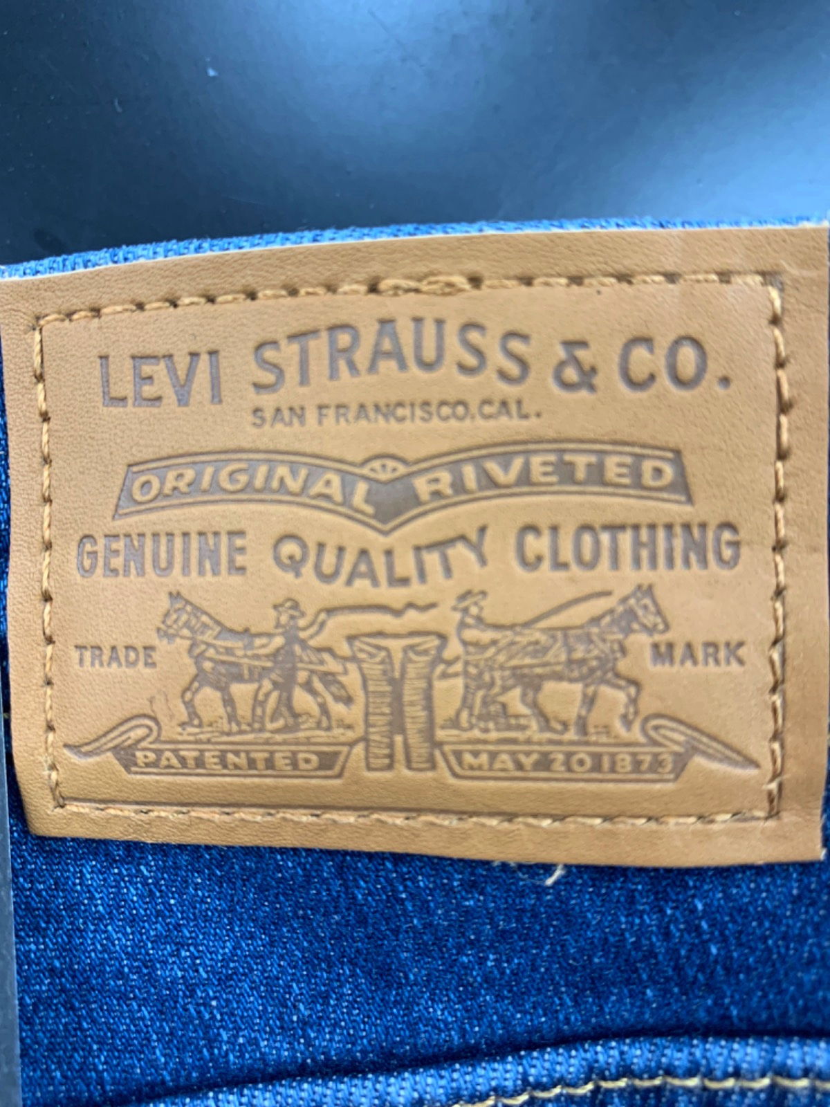 Levi's Blue 724 High Rise Slim Straight Jeans W27