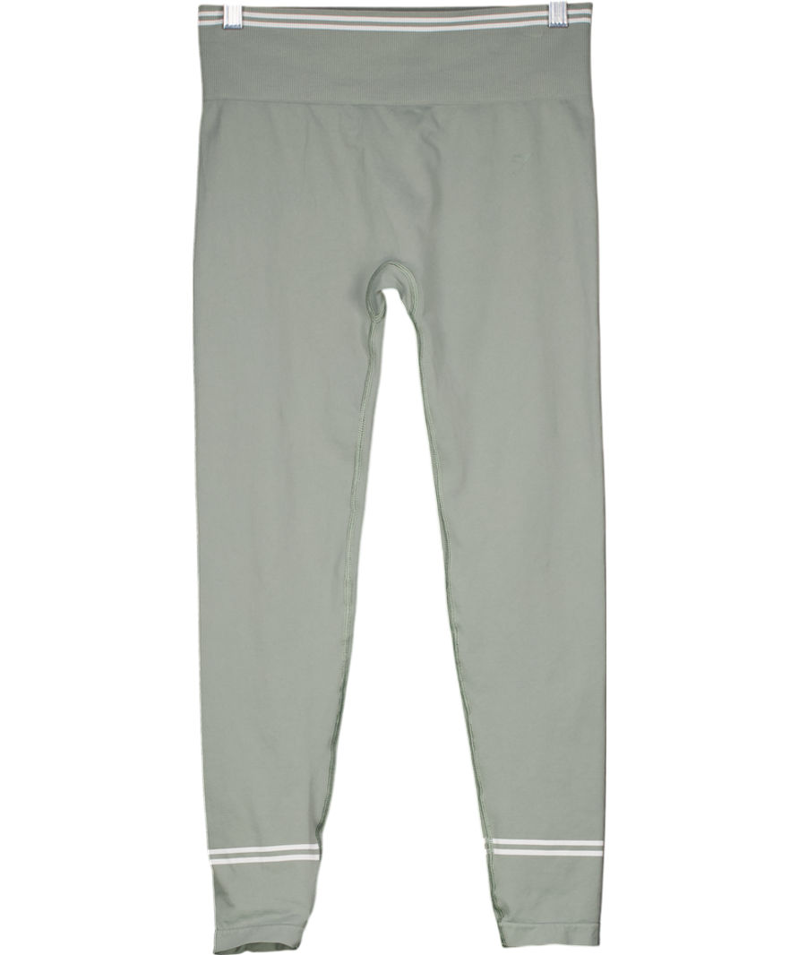 gymshark Green Contrast Seamless Leggings UK L