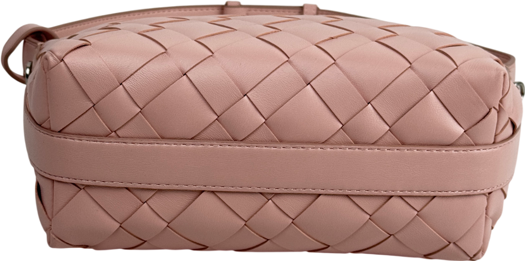 CHARLES & KEITH Ivette Woven Shoulder Bag - Light Pink