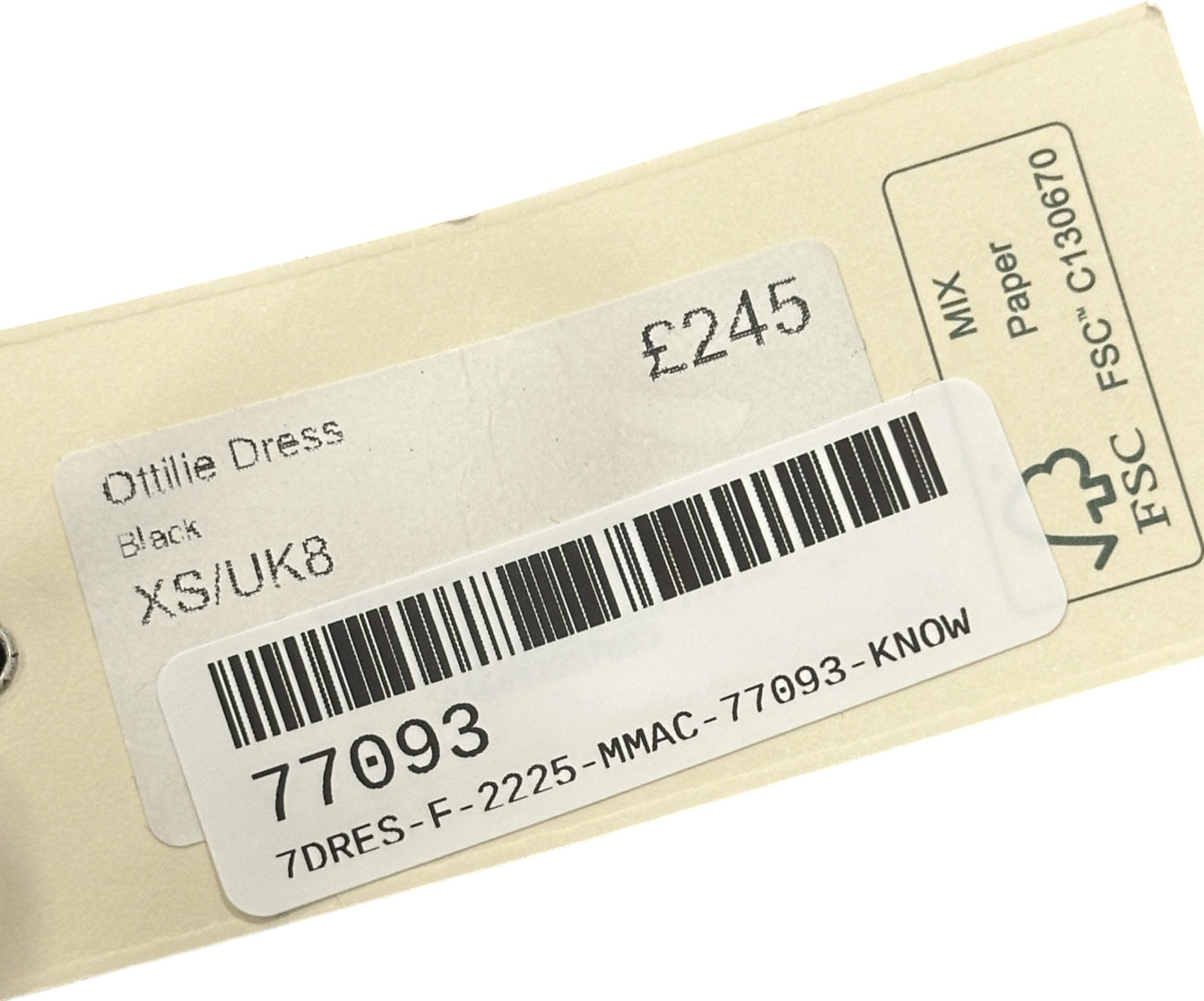 Rixo Black Ottilie Mini Dress UK 8