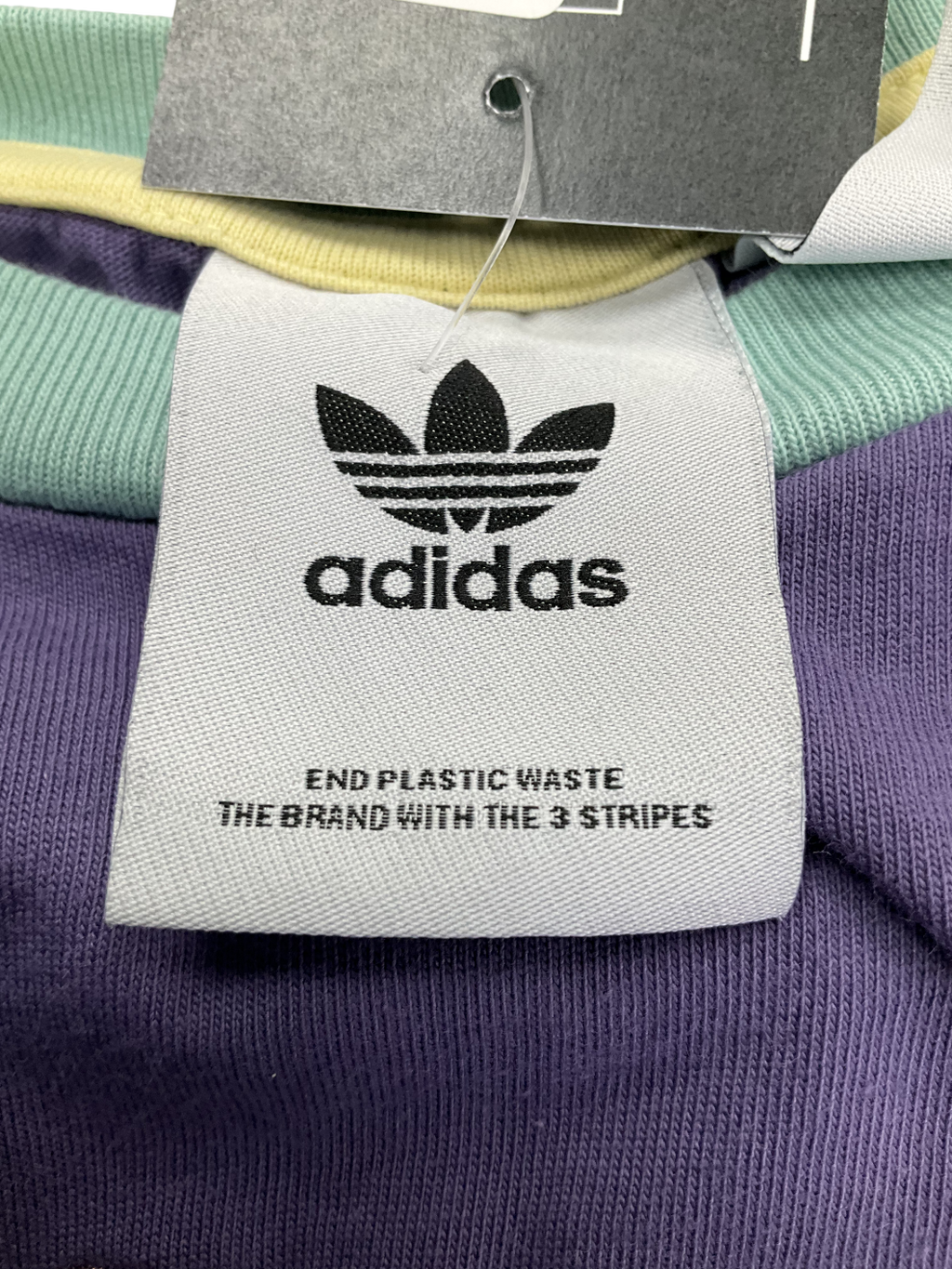 adidas Multicoloured Pastel Panelled T Shirt UK S