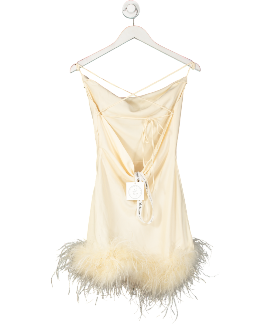 Mars the Label White Alisha Satin Mini Dress UK XS