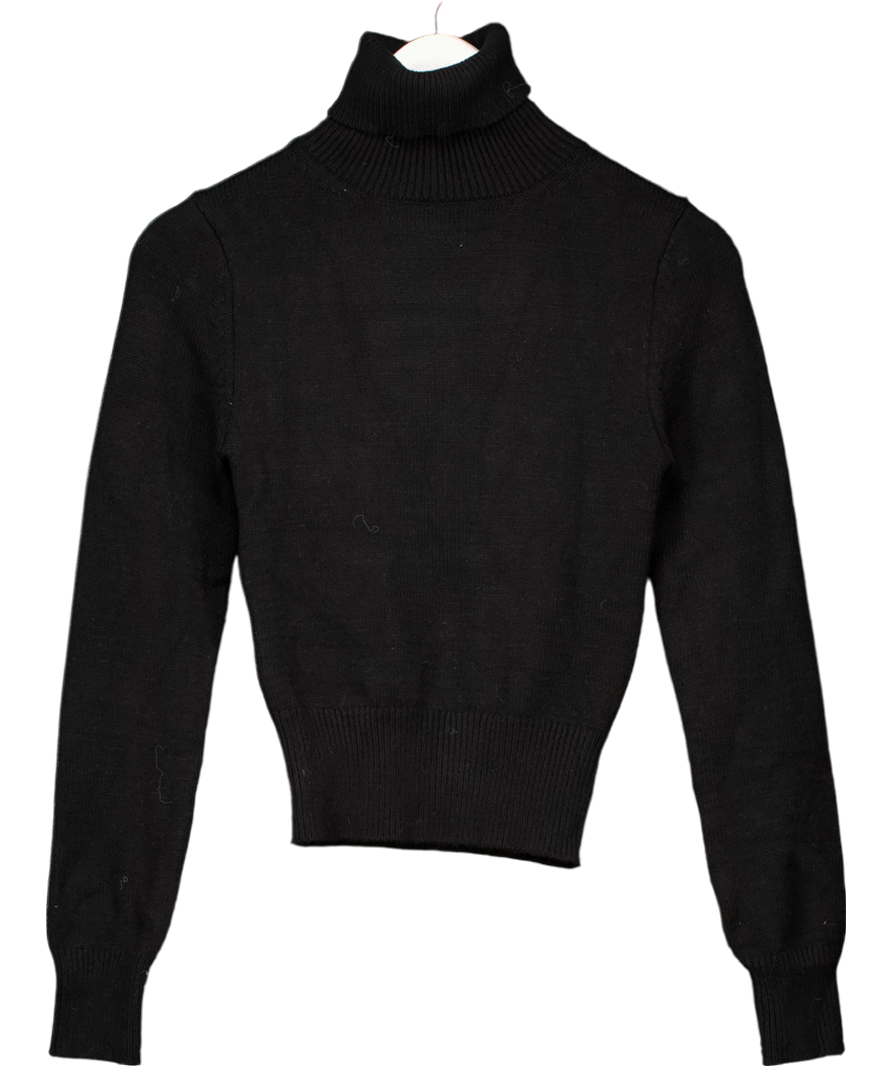 ZARA Black Roll Neck Knit Jumper UK XS/S