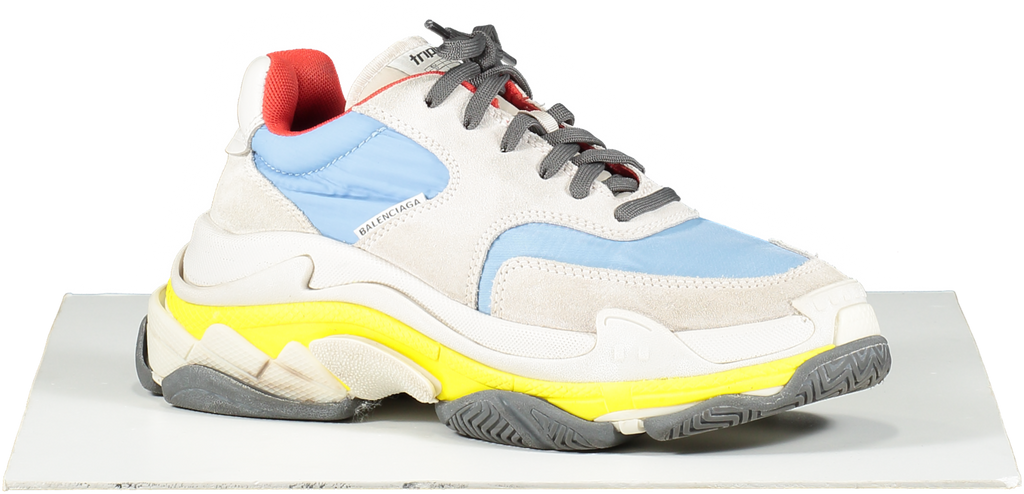 Balenciaga Multicoloured Triple S Grey Chunky Trainers UK 4 EU 37 👠