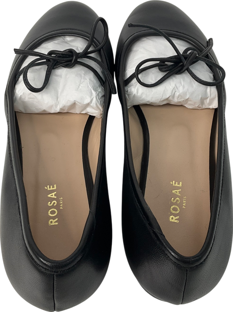 rosae Black Leather Tie Up Pumps UK 5 EU 38 👠