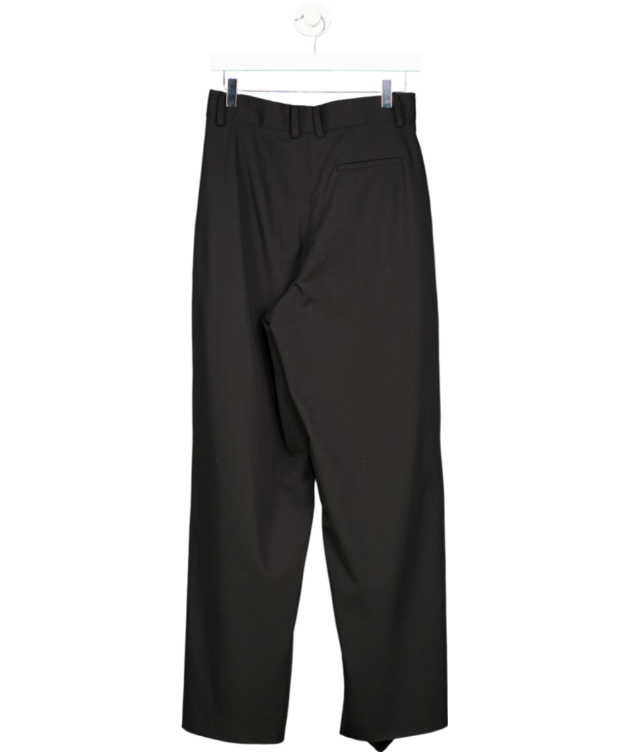 Papermoon Frankie Shop Black Sweat Wide Pin Tuck Trousers UK S