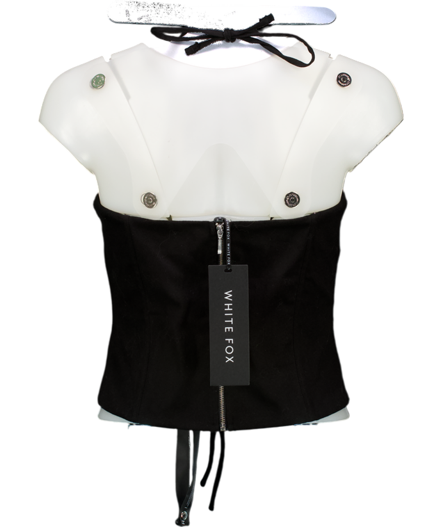 White Fox Black After Party Bustier Corset Top UK L