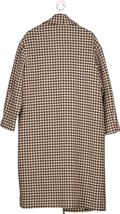 Nili Lotan Brown Houndstooth Coat S