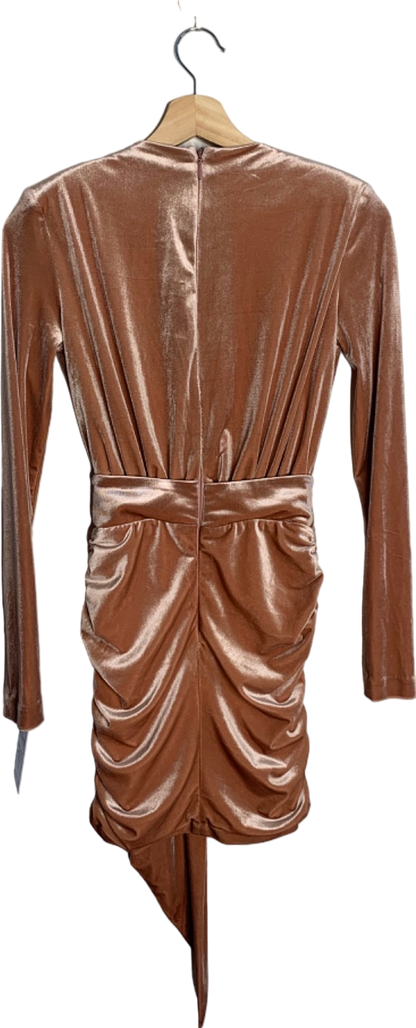 House of CB Copper Velvet Farrah Dress XS