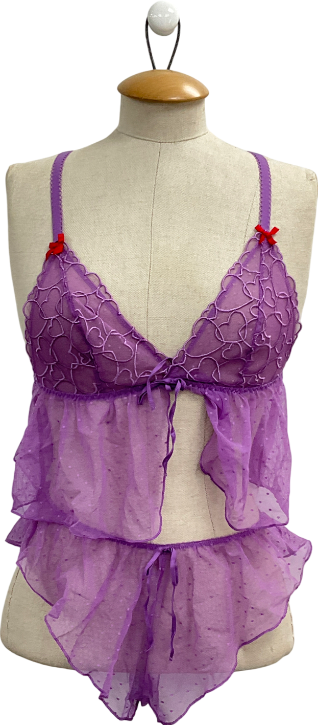 victoria secret Purple Lace Underwear Set UK XS