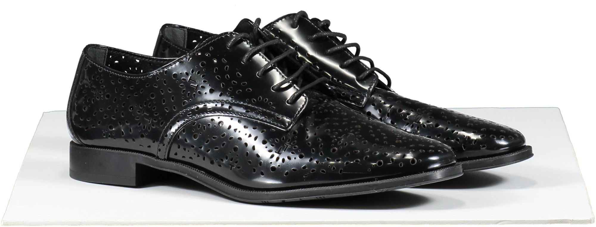 Tod's Black Lace Up Monogrammed Shoes UK 6 EU 39 👠