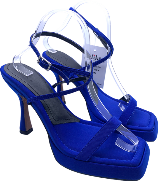 ASOS Blue Nimble Slim Platform High Heeled Sandals UK 6 EU 39 👠