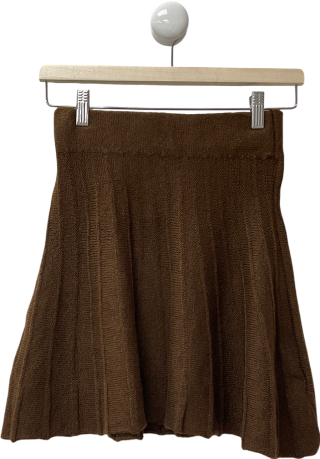 Brown Knitted Skirt UK XS/S