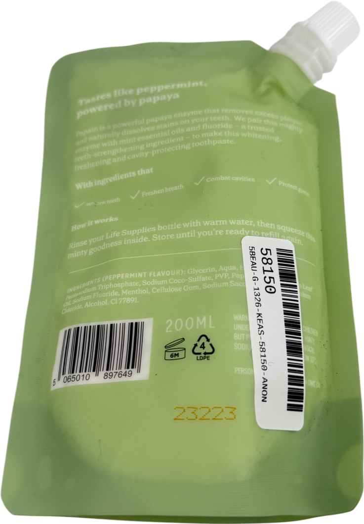 LIFE SUPPLIES Toothpaste Natural Mint 200ml