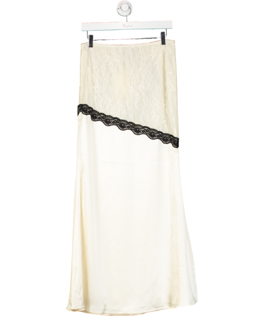 PepperMayo Cream Duet Lace Maxi Skirt UK 8