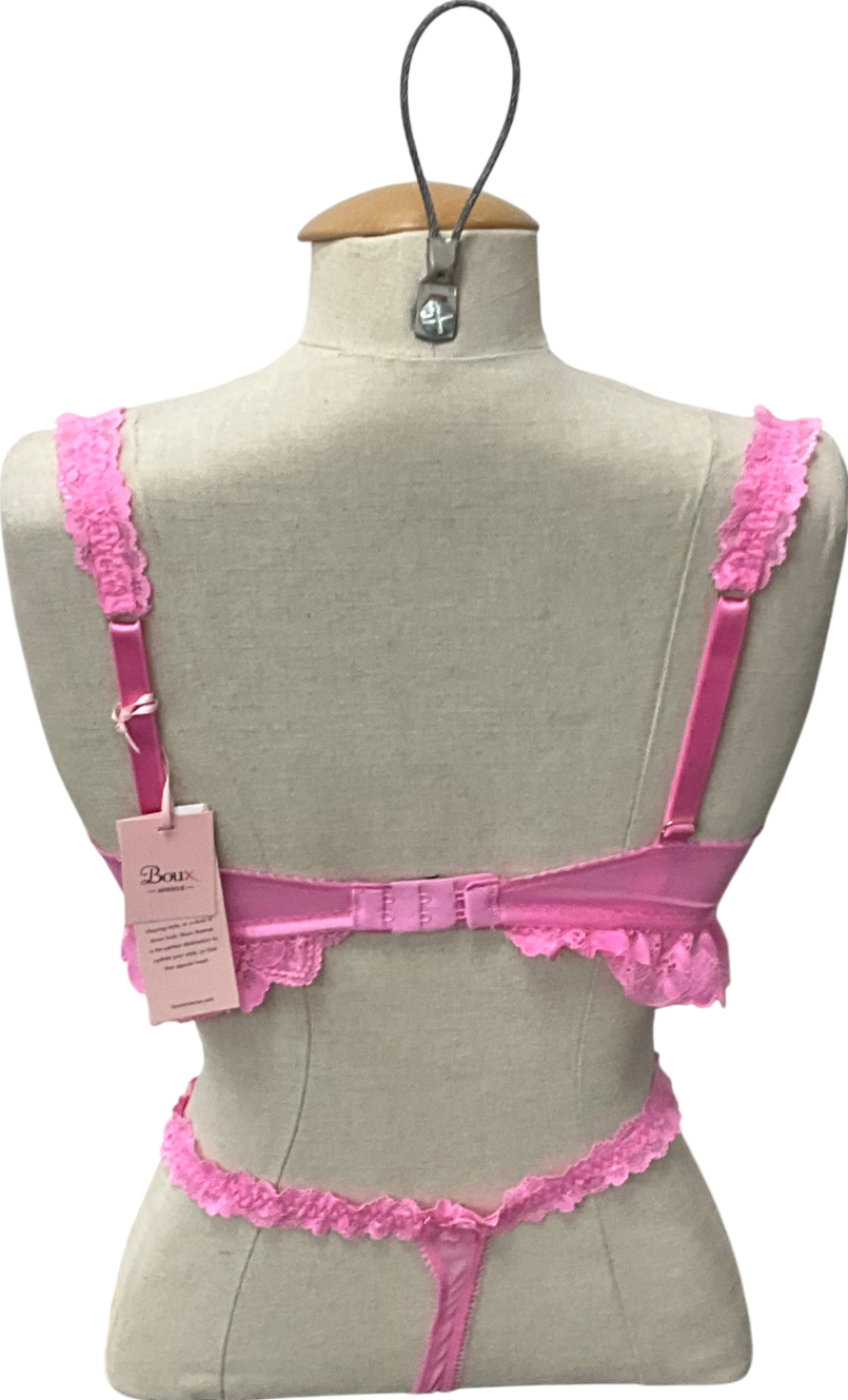 boux avenue Bubblegum Pink Balconette Bra Set UK 34B