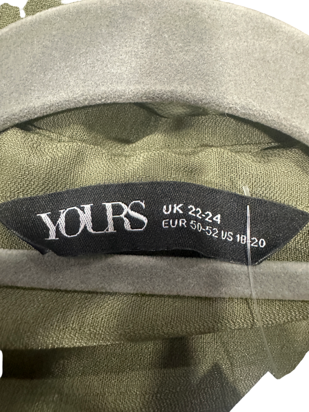 Yours Olive Green Shirt Dress UK 22-24